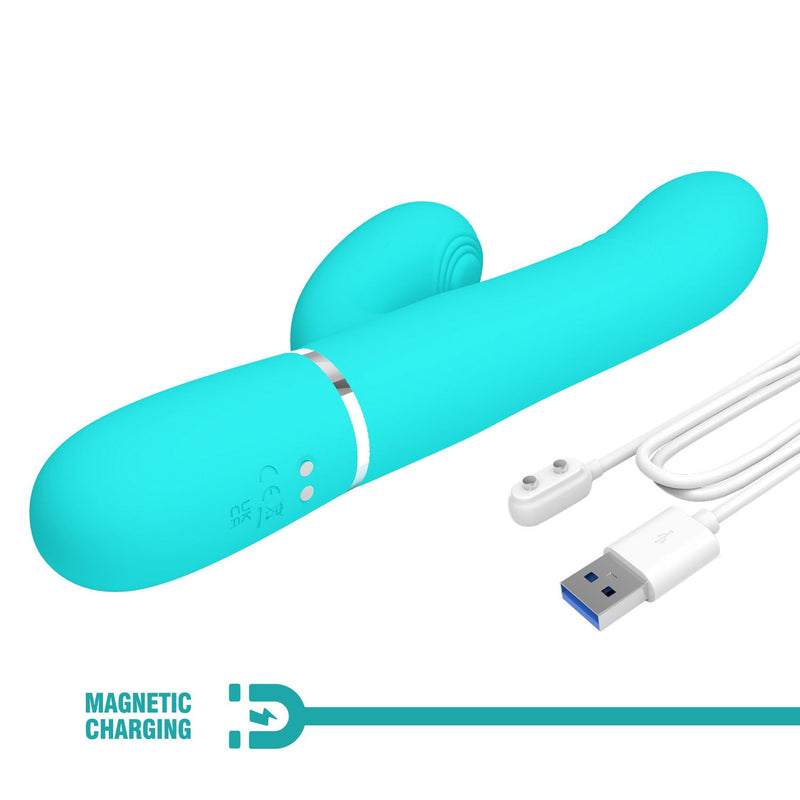 Pretty Love - Maviana - Rabbit Vibrator - Turquoise-Erotiekvoordeel.nl