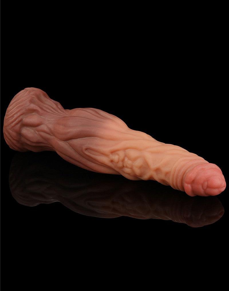 LoveToy - Realistische XXL Dildo 24.5 cm - Lichte/donkere Huidskleur-Erotiekvoordeel.nl
