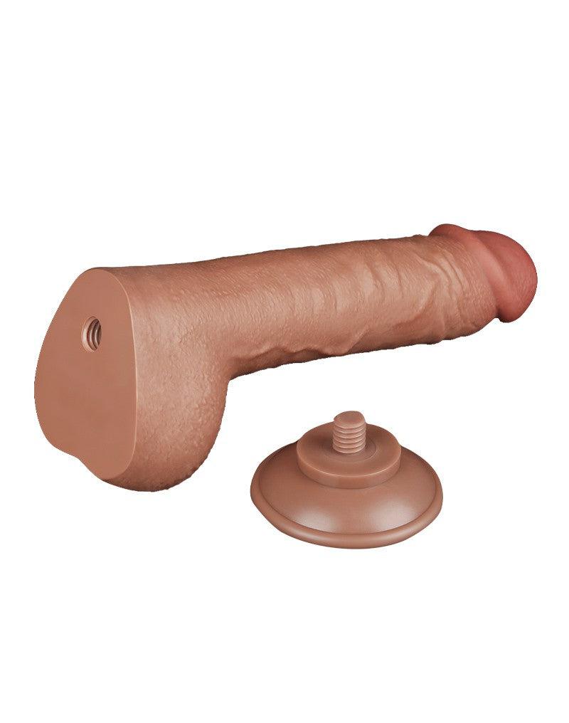 LoveToy - Dildo Met Sliding Skin Technologie - 24 x 4.3 cm - Verwijderbare Zuignap - Lichte Huidskleur-Erotiekvoordeel.nl
