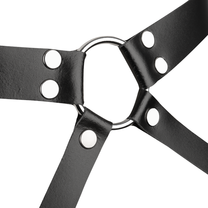 Rimba - Lederen Bondage Taille Harnas - Zwart-Erotiekvoordeel.nl