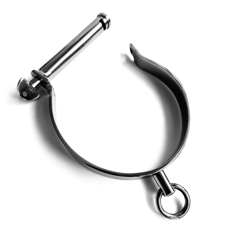 Black Label - Darby-stijl RVS Slaven Halsband - Collar-Erotiekvoordeel.nl