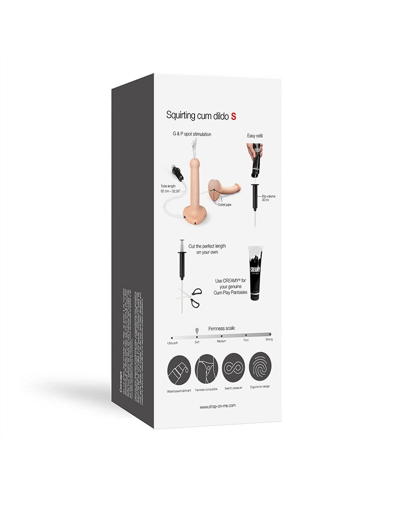 Strap-On-Me - Squirting Cum Dildo - Spuitende Dildo - Maat S - Lichte Huidskleur-Erotiekvoordeel.nl