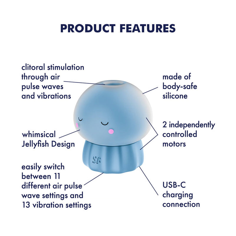 Satisfyer - Jelly-cious - Luchtdruk Vibrator - Blauw-Erotiekvoordeel.nl