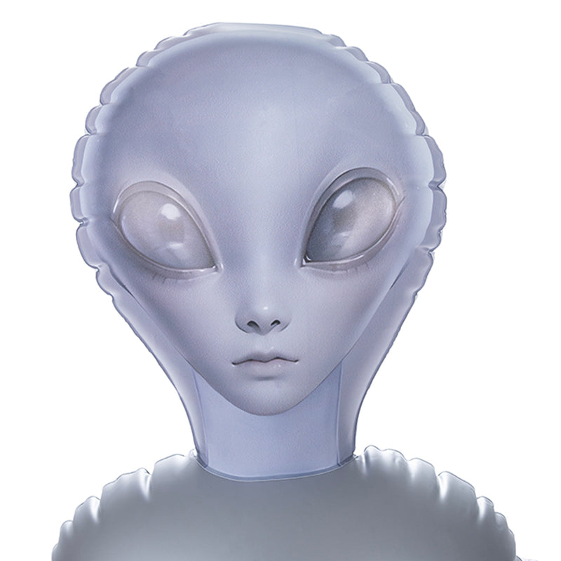 To Infinity - Opblaaspop Alien Vrouw met Drie Borsten - Zilver-Erotiekvoordeel.nl