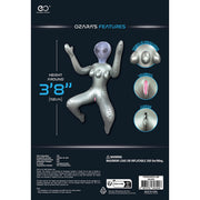 To Infinity - Opblaaspop Alien Vrouw met Drie Borsten - Zilver-Erotiekvoordeel.nl