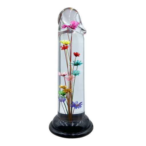 LOVISS - Helichrysum Garden Flower Dildo Smooth - Transparant-Erotiekvoordeel.nl