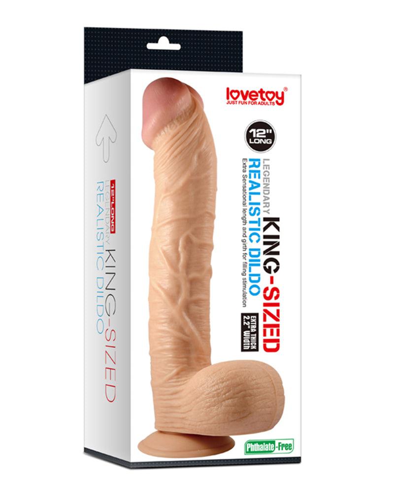 LoveToy - Realistische XXL King Size Dildo 30,5 cm-Erotiekvoordeel.nl