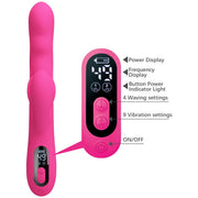 Pretty Love - Winters - Rabbit Vibrator met Golf Beweging en LED Display - Roze-Erotiekvoordeel.nl