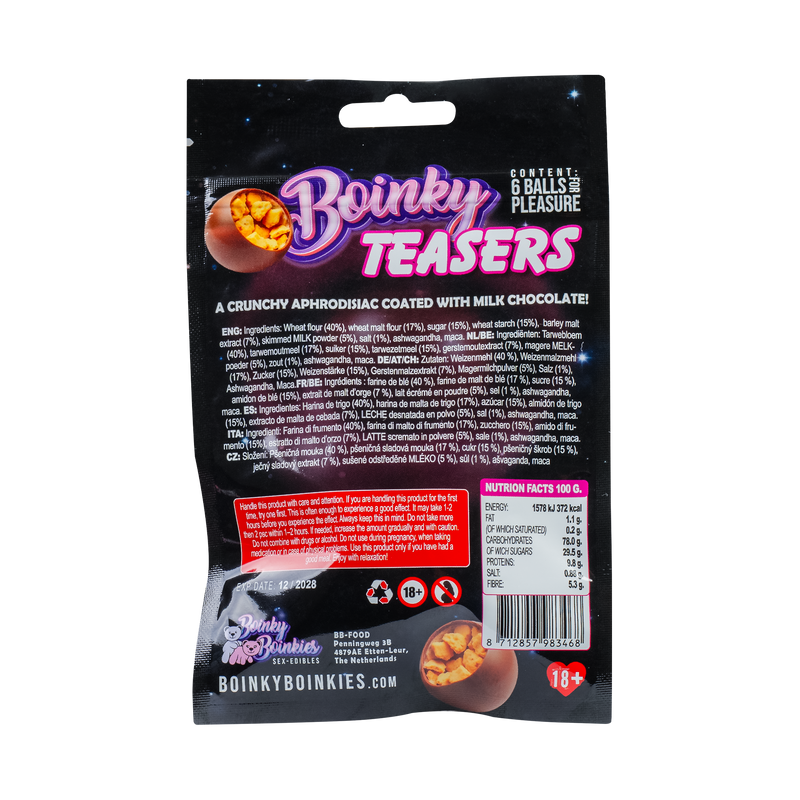 Boinky - Teasers - Erotische Melkchocolade Balletjes met knapperige stukjes-Erotiekvoordeel.nl