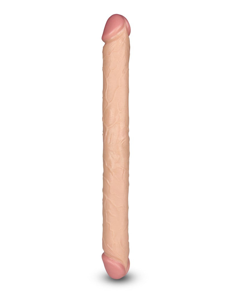 LoveToy - Kingsize Slim Ultra Dubbele Dildo 45 cm - Lichte Huidskleur-Erotiekvoordeel.nl