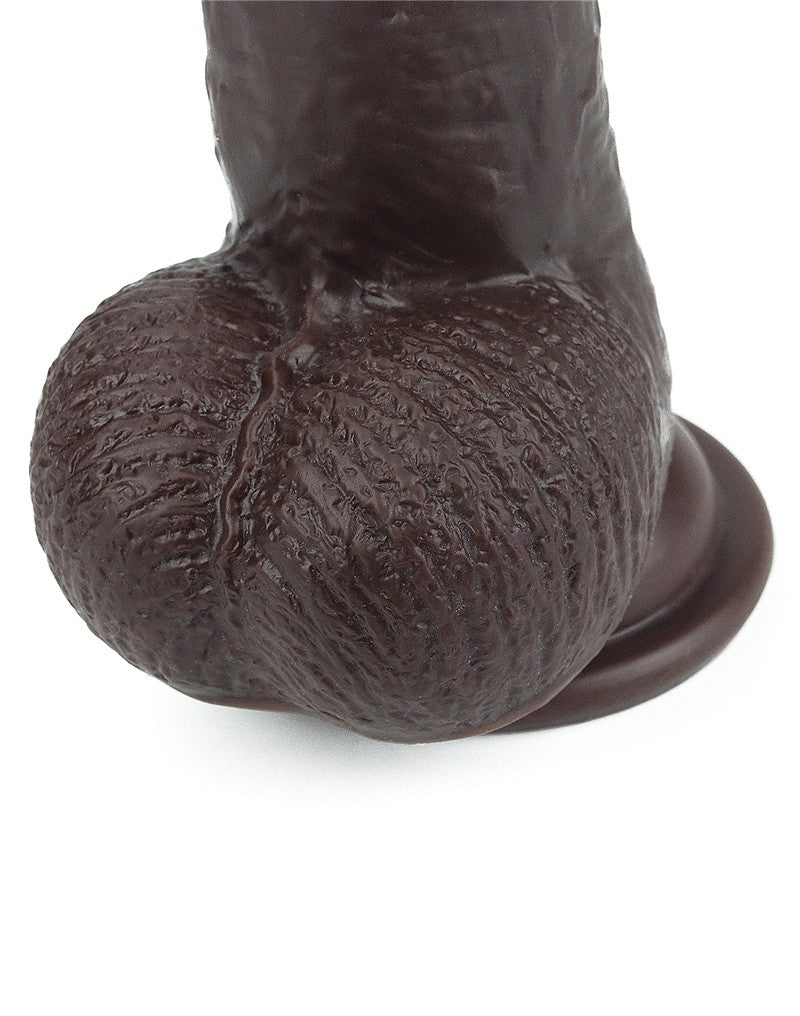 LoveToy - Realistische XXL Dildo Met Zuignap 23 x 4 cm - Bruin-Erotiekvoordeel.nl