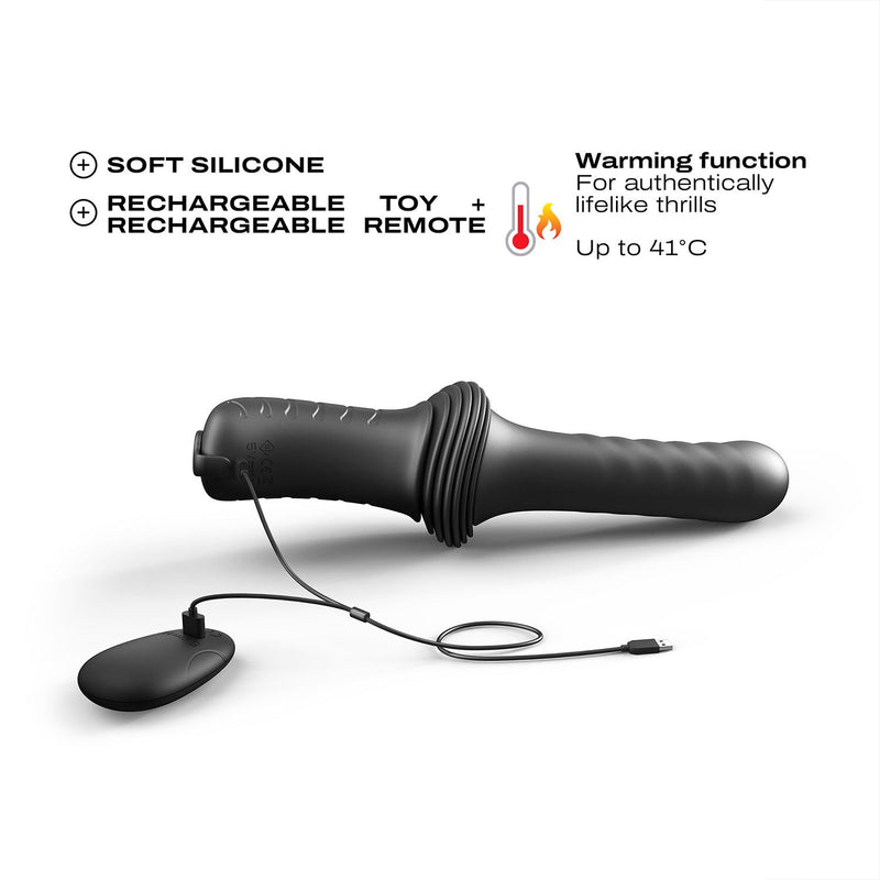 Dorcel - Deep Orgasm - Stotende Vibrator - Verwarmend - Met Zuignap - Zwart-Erotiekvoordeel.nl