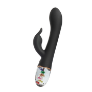 LOVISS - Flora Garden Rabbit Vibrator – Zwart-Erotiekvoordeel.nl