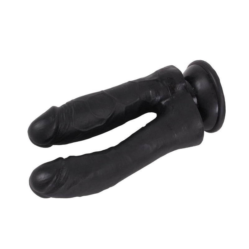 Kiotos Cox - Dildo Voor Dubbele Penetratie - 19 x 3/3.5 cm - Zwart-Erotiekvoordeel.nl