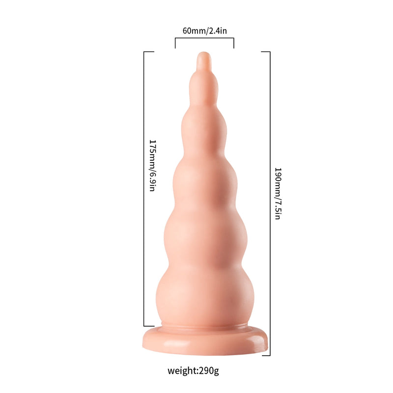 Lance's - PVC Dildo met Zuignap - 22,9 cm - Lichte Huidskleur