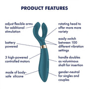 Satisfyer - Battery Series - Endless Fun - Vibrator voor koppels - Flessengroen-Erotiekvoordeel.nl