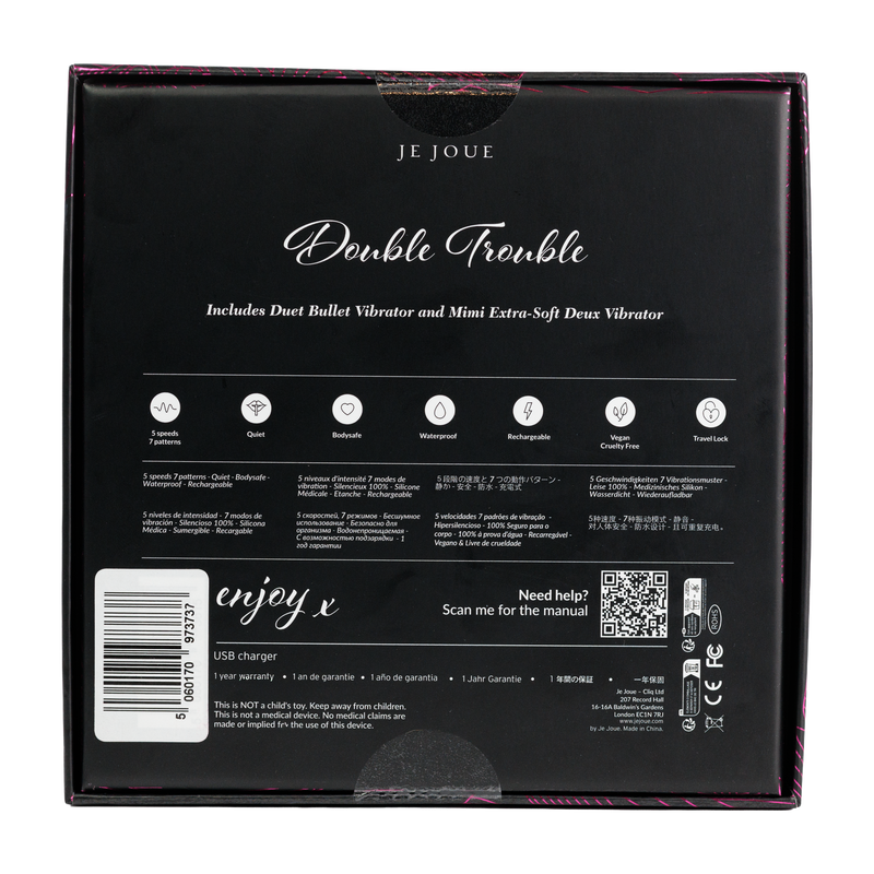 Je Joue - Cadeauset Double Trouble - Bullet Vibrator & Clitoris Vibrator - Roze/Koraal