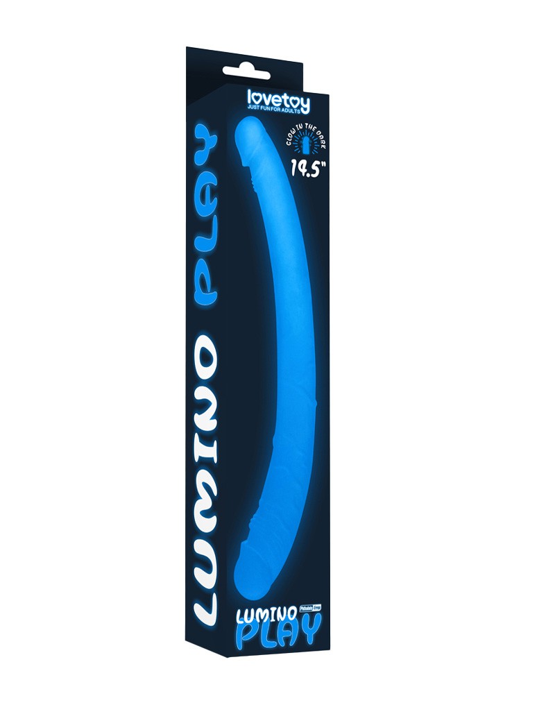 LoveToy - Lumino Play - Dubbele Dildo - 37 cm - Glow In The dark-Erotiekvoordeel.nl