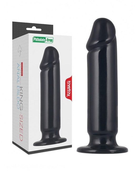 LoveToy - King Size Anaal Dildo 23 x 5 cm - Zwart-Erotiekvoordeel.nl