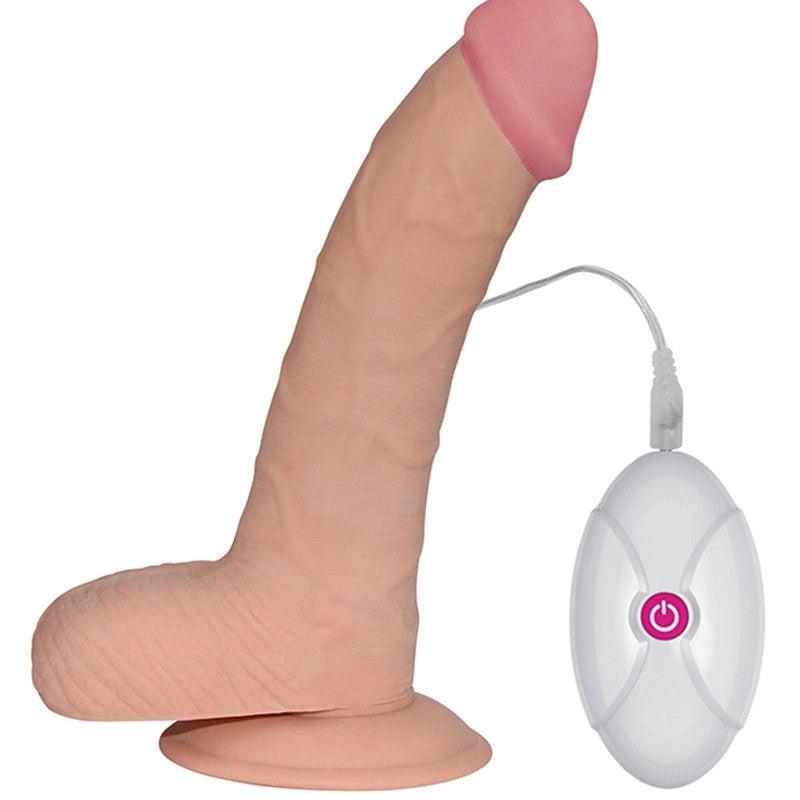 LoveToy - The Ultra Soft Dude - Vibrerende Dildo - Superzacht materiaal-Erotiekvoordeel.nl