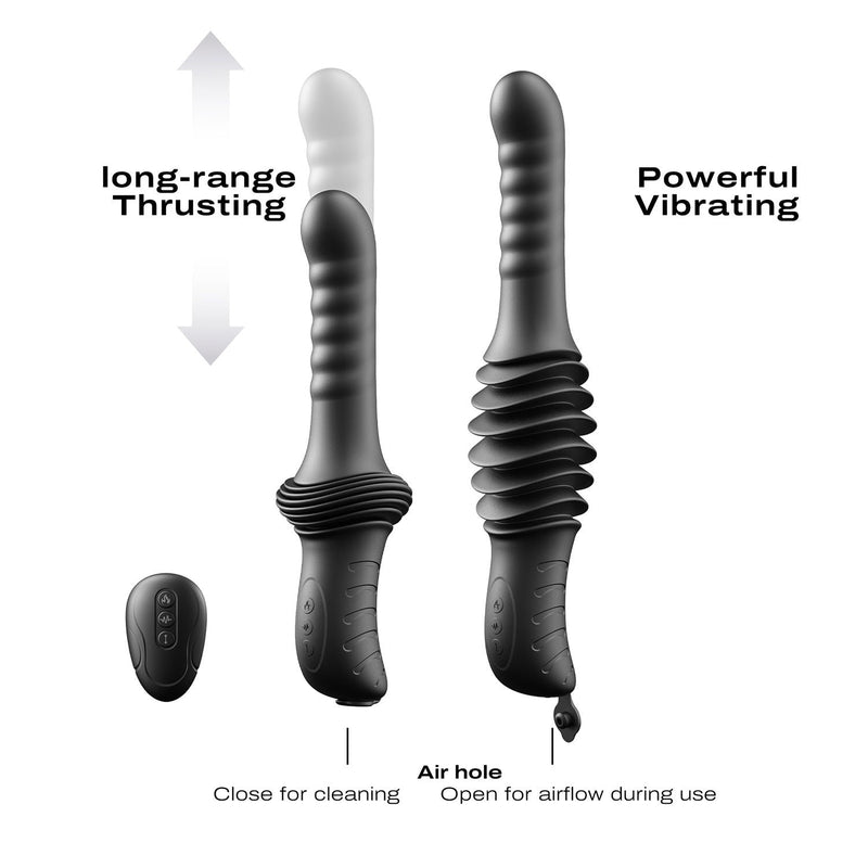 Dorcel - Deep Orgasm - Stotende Vibrator - Verwarmend - Met Zuignap - Zwart-Erotiekvoordeel.nl