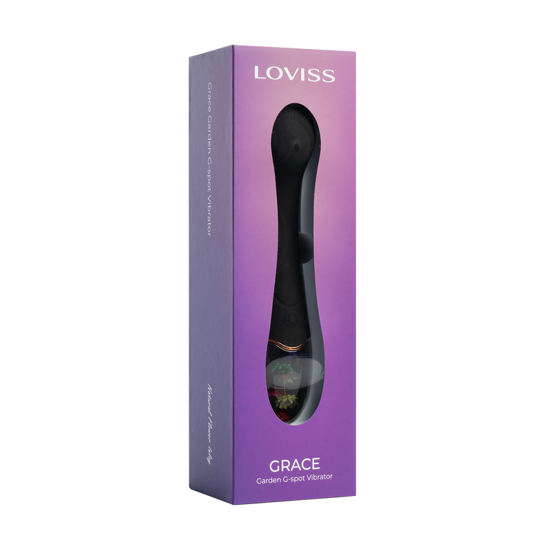 LOVISS - Grace - Garden G-Spot-vibrator – Zwart-Erotiekvoordeel.nl