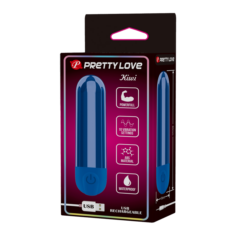 Pretty Love - Kiwi - Bullet Vibrator - Blauw-Erotiekvoordeel.nl