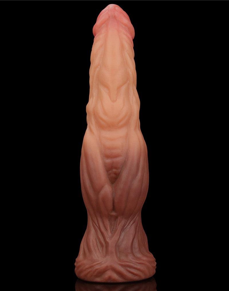 LoveToy - Realistische XXL Dildo 24.5 cm - Lichte/donkere Huidskleur-Erotiekvoordeel.nl