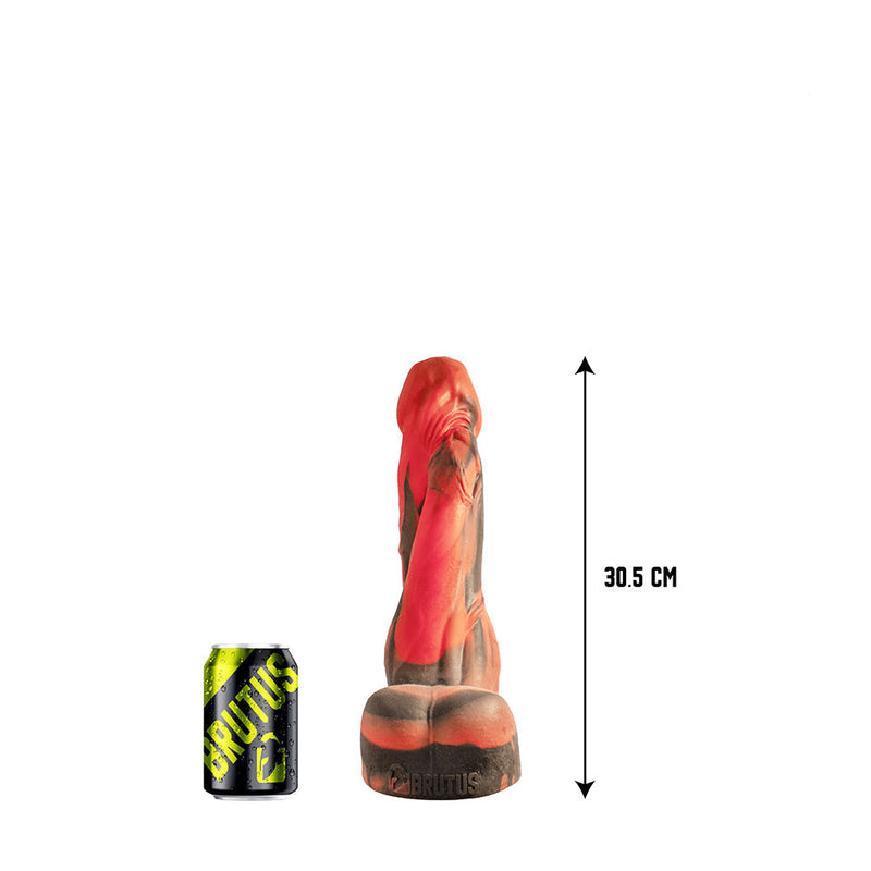 Brutus Nightmare - Greedy Filler - Vac-U-Lock Dildo - Siliconen - Rood/Zwart-Erotiekvoordeel.nl