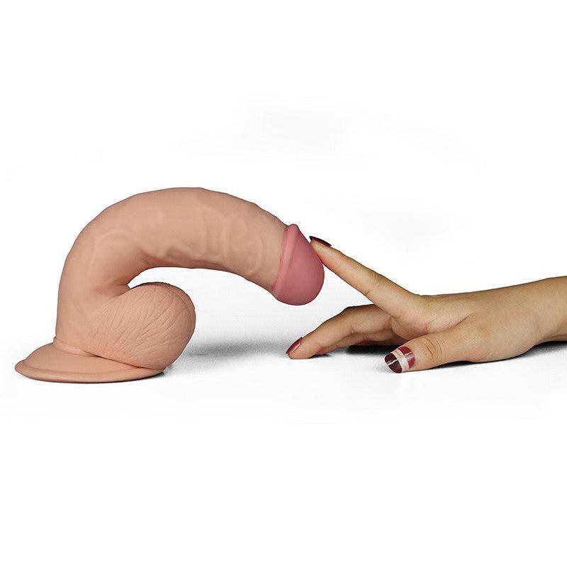 LoveToy - The Ultra Soft Dude - Vibrerende Dildo - Superzacht materiaal-Erotiekvoordeel.nl