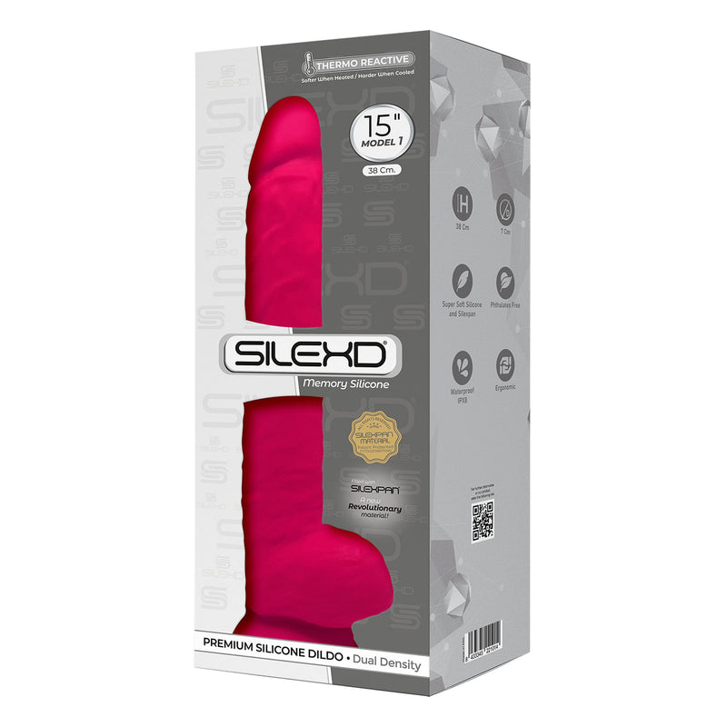 XXXSILEXD - Realistische XXL Dildo - Model 1 - 38 cm - Roze-Erotiekvoordeel.nl