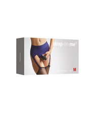 Strap-On-Me - Rebel - Strapon Harnas - Microfiber - Met Jarretels - Blau-Erotiekvoordeel.nl