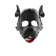 Kiotos - Puppy Masker - Dog Hood - Kunstleer - Zwart-Erotiekvoordeel.nl