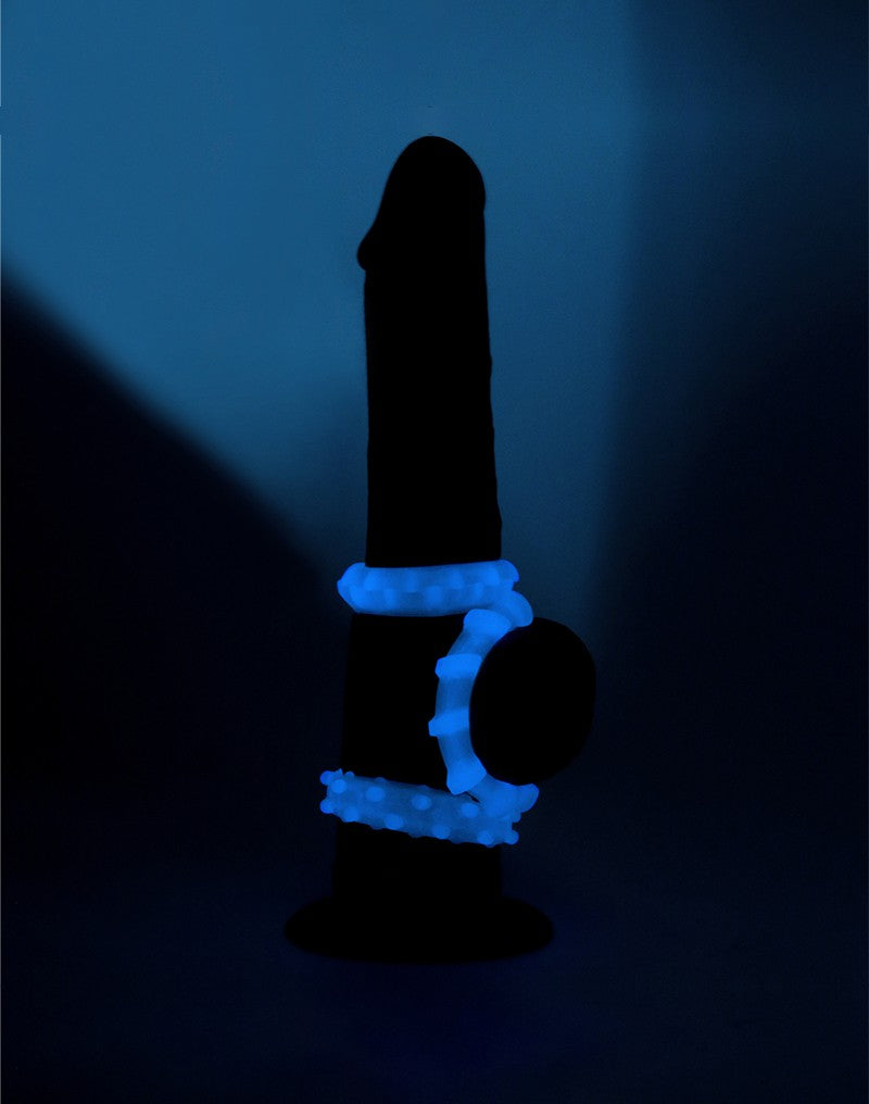 LoveToy - Lumino Play - Cockringen Set 3-delig - Glow In The dark-Erotiekvoordeel.nl