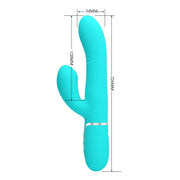 Pretty Love - Maviana - Rabbit Vibrator - Turquoise-Erotiekvoordeel.nl