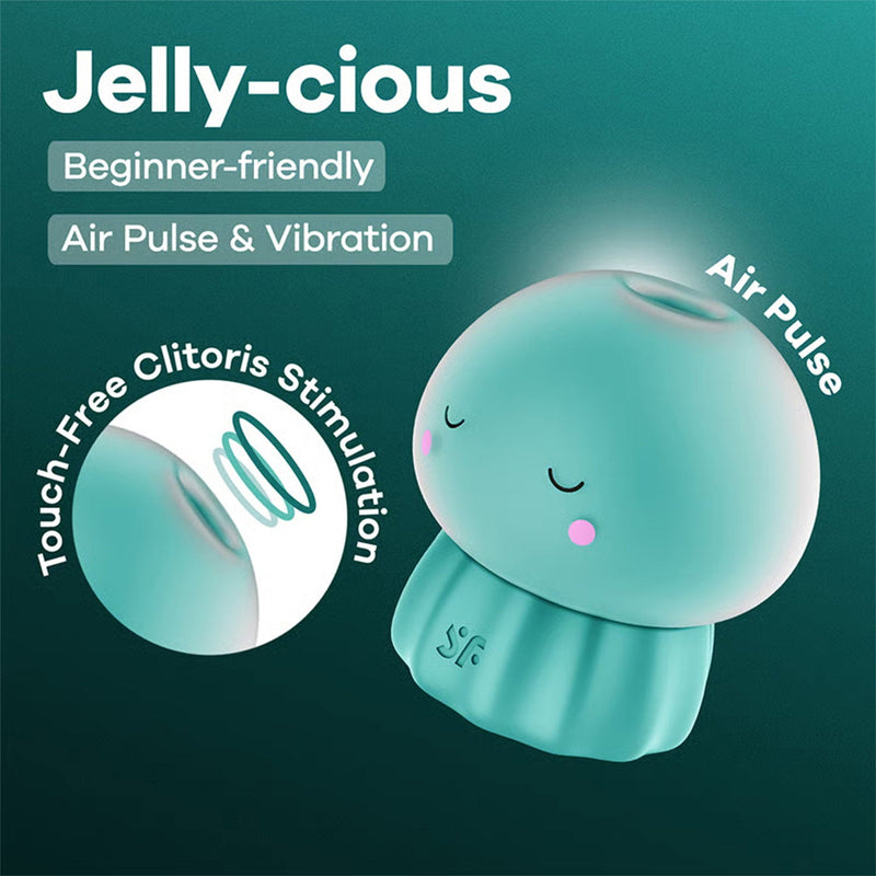 Satisfyer - Jelly-cious - Luchtdruk Vibrator - Groen-Erotiekvoordeel.nl