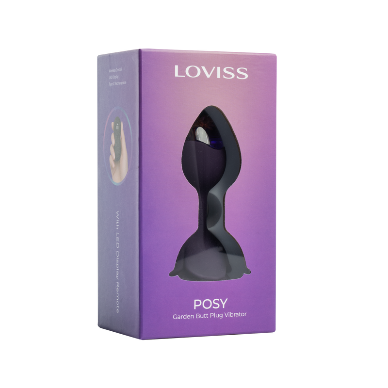 LOVISS - Posy - Garden Vibrerende Buttplug met Aafstandsbediening - Paars-Erotiekvoordeel.nl
