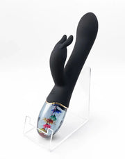 LOVISS - Flora Garden Rabbit Vibrator – Zwart-Erotiekvoordeel.nl