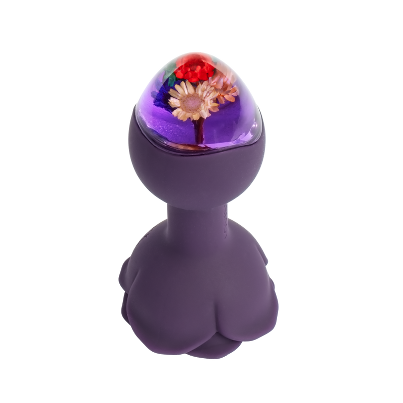 LOVISS - Posy - Garden Vibrerende Buttplug met Aafstandsbediening - Paars-Erotiekvoordeel.nl
