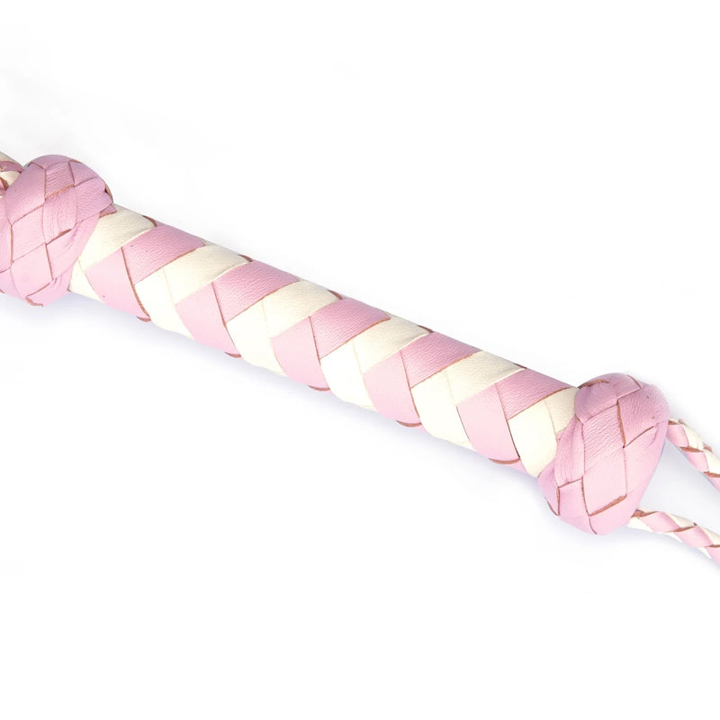 Liebe Seele - Fairy - Luxe Gevlochten Flogger - Cat-o-Nine Tails - Roze/Wit-Erotiekvoordeel.nl