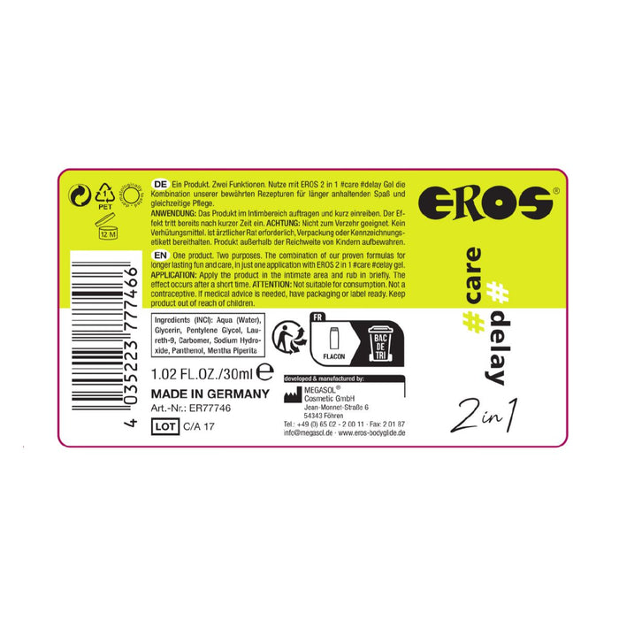 Eros - 2-in-1 #care #delay Gel-Laced-up.nl