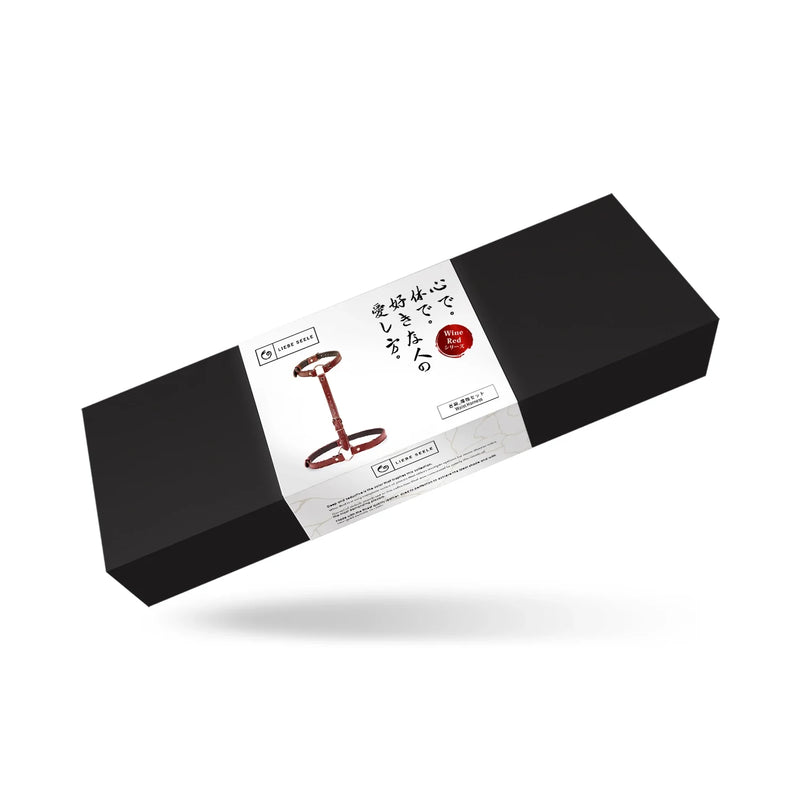 Liebe Seele - Wine Red - Lederen Heup Harnas - Wijnrood-Erotiekvoordeel.nl