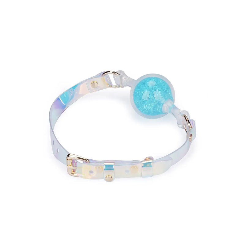 Liebe Seele - Mordaza Crystal Ball - Silicona/PVC - Diámetro 4 cm - Azul