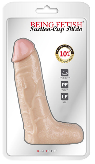 Being Fetish - PVC Dildo 10.5" flesh-Erotiekvoordeel.nl