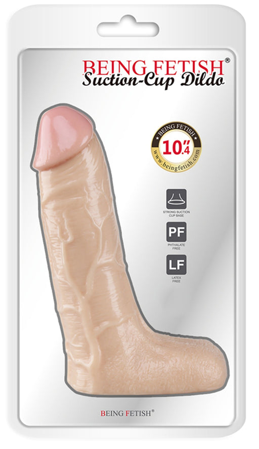 Being Fetish - PVC Dildo 10.5" flesh-Erotiekvoordeel.nl