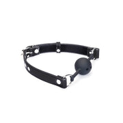 Liebe Seele - Metallic Shade - Ball Gag - Vegan PU Leer/Siliconen - Zwart-Erotiekvoordeel.nl