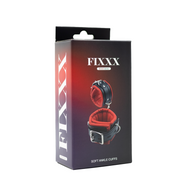 Fixxx - Zacht Gevoerde Enkelboeien - PU Leer - Zwart/Rood-laced-up.nl