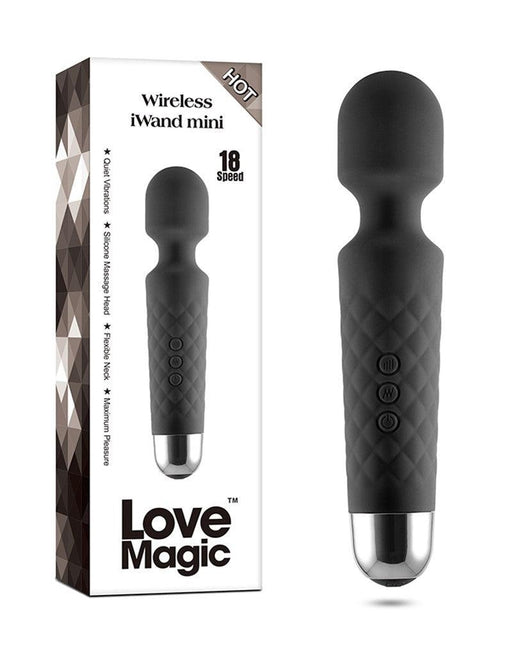 iWand Mini Wand Vibrator - Zwart-Laced-up.nl