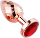 PLGZ - Diamond Facets Anaal Plug - Rosé Goud met Rode Siersteen-Erotiekvoordeel.nl