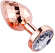 PLGZ - Diamond Facets Anaal Plug - Rosé Goud met Transparante Siersteen-Erotiekvoordeel.nl